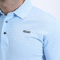 Mens Modern Fit Stretch Cotton Blue Polo