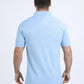 Mens Modern Fit Stretch Cotton Blue Polo