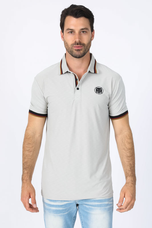 Mens Modern Fit Stretch Cotton Bone Polo