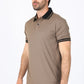 Mens Modern Fit Stretch Cotton Camel Polo