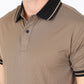 Mens Modern Fit Stretch Cotton Camel Polo