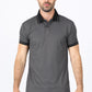 Mens Modern Fit Stretch Cotton Dark Grey Polo