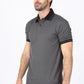 Mens Modern Fit Stretch Cotton Dark Grey Polo