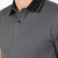 Mens Modern Fit Stretch Cotton Dark Grey Polo