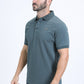 Mens Modern Fit Stretch Cotton Grey Polo