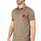 Mens Modern Fit Stretch Cotton Khaki Polo