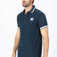 Mens Modern Fit Stretch Cotton Navy Polo