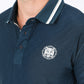 Mens Modern Fit Stretch Cotton Navy Polo