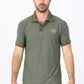 Mens Modern Fit Stretch Cotton Olive Polo