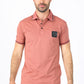 Mens Modern Fit Stretch Cotton Salmon Polo