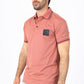 Mens Modern Fit Stretch Cotton Salmon Polo