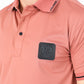 Mens Modern Fit Stretch Cotton Salmon Polo