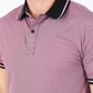 Mens Modern Fit Stretch Cotton Salmon Polo