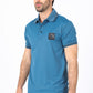 Mens Modern Fit Stretch Cotton Teal Polo