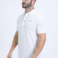 Mens Modern Fit Stretch Cotton White Polo