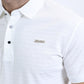 Mens Modern Fit Stretch Cotton White Polo