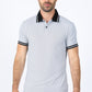 Mens Modern Fit Stretch Cotton White Polo