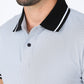 Mens Modern Fit Stretch Cotton White Polo