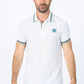 Mens Modern Fit Stretch Cotton White Polo