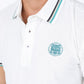 Mens Modern Fit Stretch Cotton White Polo