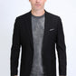 Mens Modern Fit Stretch Date Night Black Blazer