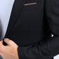 Mens Modern Fit Stretch Date Night Black Blazer