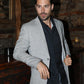 Mens Modern Fit Stretch Date Night Grey Blazer