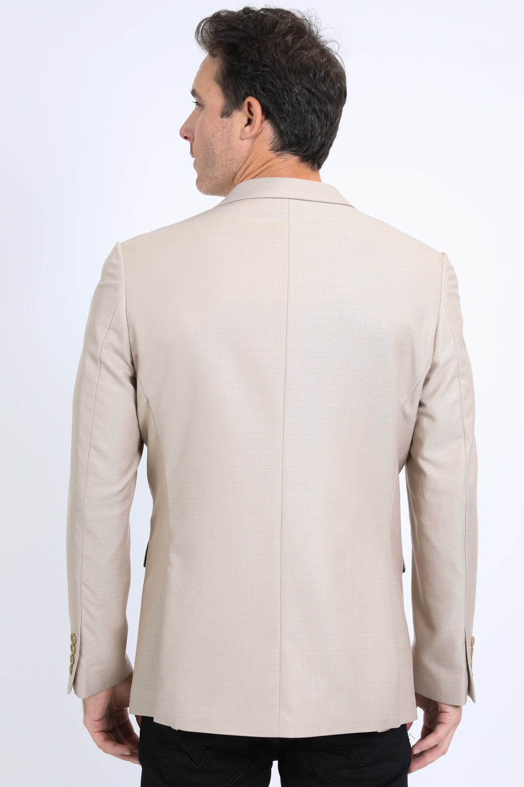 Mens Modern Fit Stretch Date Night Khaki Blazer