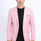 Mens Modern Fit Stretch Date Night Pink Blazer