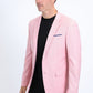 Mens Modern Fit Stretch Date Night Pink Blazer