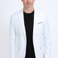 Mens Modern Fit Stretch Date Night White Blazer