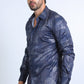 Mens Modern Fit Stretch Foil Fashion Grey Shirt