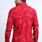 Mens Modern Fit Stretch Foil Fashion Red Shirt