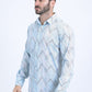 Mens Modern Fit Stretch Foil Fashion White Shirt