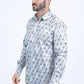 Mens Modern Fit Stretch Foil Fashion White Shirt