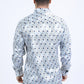 Mens Modern Fit Stretch Foil Fashion White Shirt