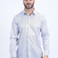 Mens Modern Fit Stretch Foil Fashion White Shirt