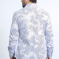 Mens Modern Fit Stretch Foil Fashion White Shirt