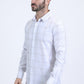 Mens Modern Fit Stretch Foil Fashion White Shirt