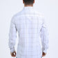 Mens Modern Fit Stretch Foil Fashion White Shirt