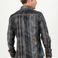 Mens Modern Fit Stretch Foiled Shirt - Black