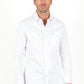 Men's Modern Fit Solid White Dress Shirt