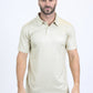 Mens Performance Fabric Modern Fit Stretch Aztec Print Beige Polo