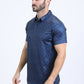 Mens Performance Fabric Modern Fit Stretch Aztec Print Navy Polo