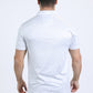 Mens Performance Fabric Modern Fit Stretch Aztec Print White Polo