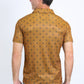 Mens Performance Fabric Print Camel Polo