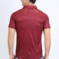 Mens Performance Fabric Print Red Polo