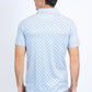 Mens Performance Fabric Print White Polo