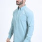 Men's Performance Long Sleeve Blue Shirt