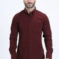 Men's Performance Long Sleeve Burgundy Shirt